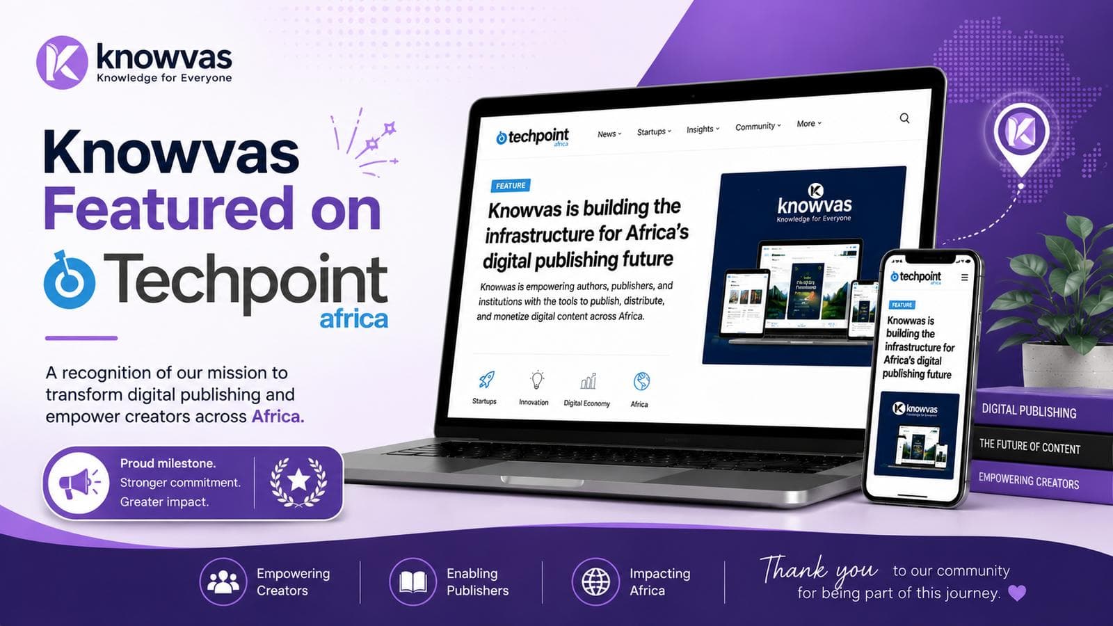Knowvas Featured on Techpoint Africa for Innovation in Digital Publishing